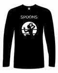 Spoons – White Logo Long Sleeve Black T-Shirt (Sale)