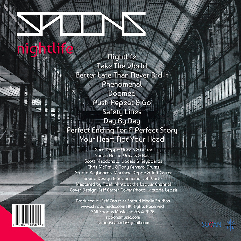 Spoons – Nightlife 180 Gram Signed Red Vinyl Record + Digital Download (Limited Edition)